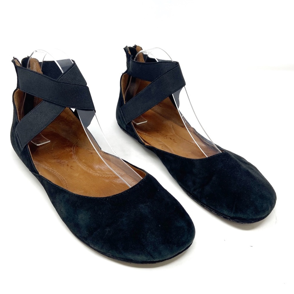 Gentle Souls Bay Unique Black Suede Ballet Flat 9